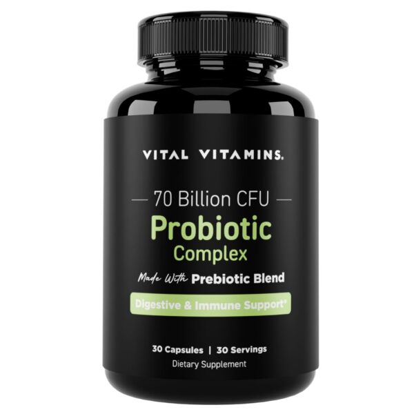 Vital Vitamins probióticos 70 mil millones ufc paquete frontal