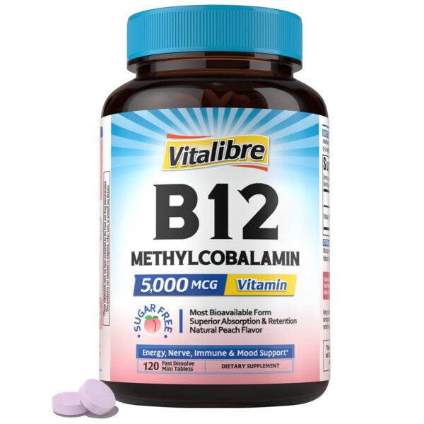 Vitalibre B12 Sublingual botella y etiqueta