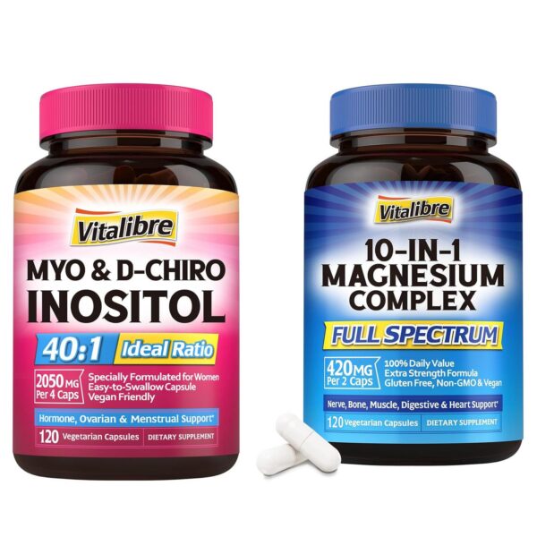 Etiqueta frontal de Vitalibre Inositol Ma gnesio