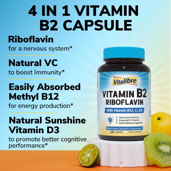 Detalle de cápsulas Vitamina B2