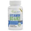Vitalité Now vitamina D3 2000 IU y K2 MK7 salud pulmonar y ósea