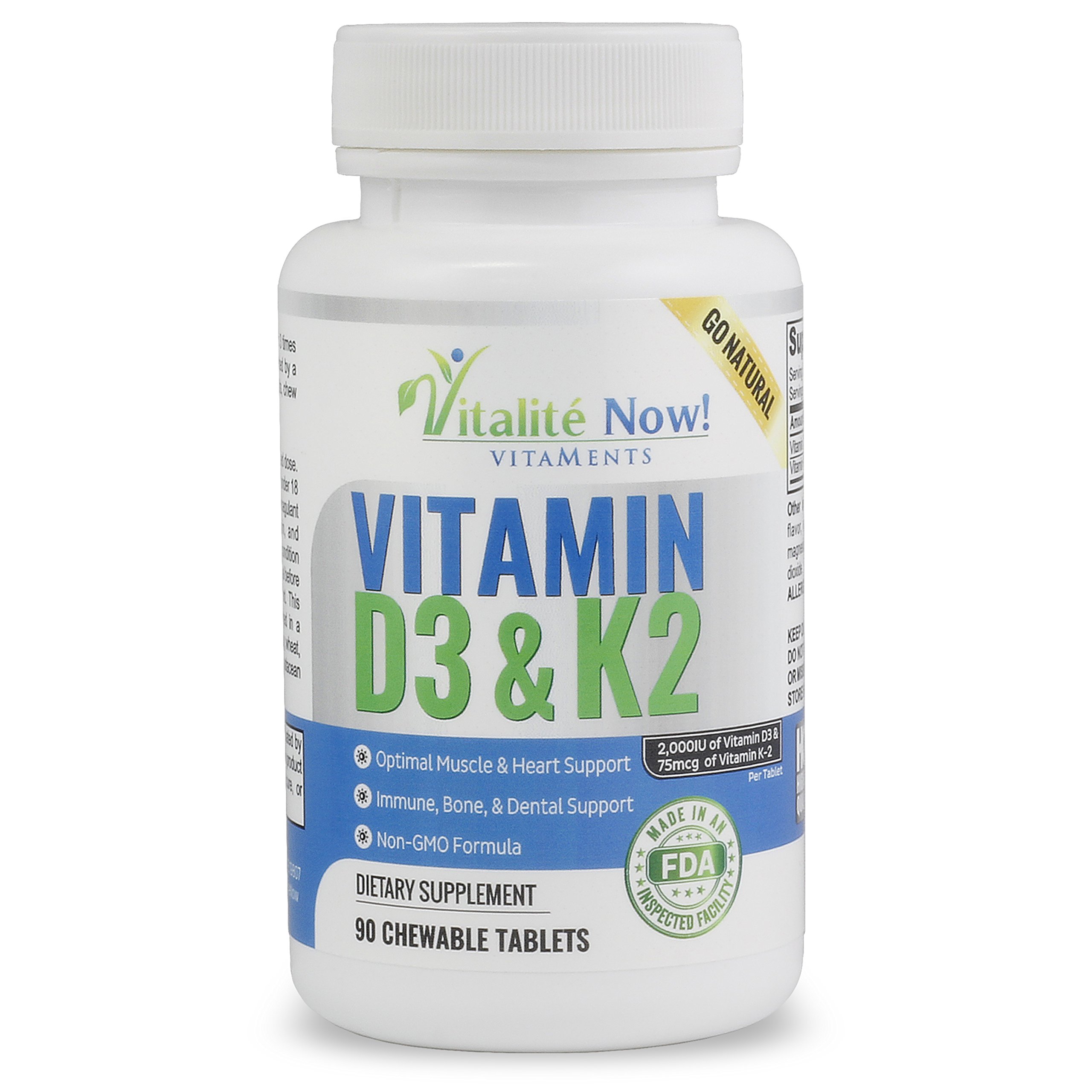 Vitalité Now! Vitamin D3, 2000 IU + K2 MK7