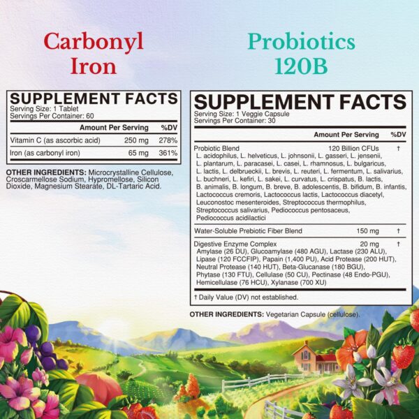 Probióticos Vitalitown 120 mil millones frasco frontal