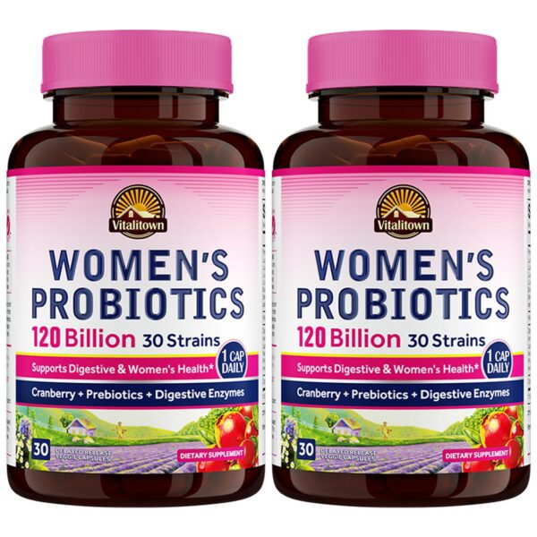 Vitalitown probióticos mujeres 120 billones ufc 60 cápsulas veganas