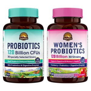 Paquete Vitalitown probióticos 120 mil millones CFU salud digestiva