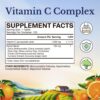 Etiqueta trasera del frasco Vitalitown Vitamin C Complex 1000 mg