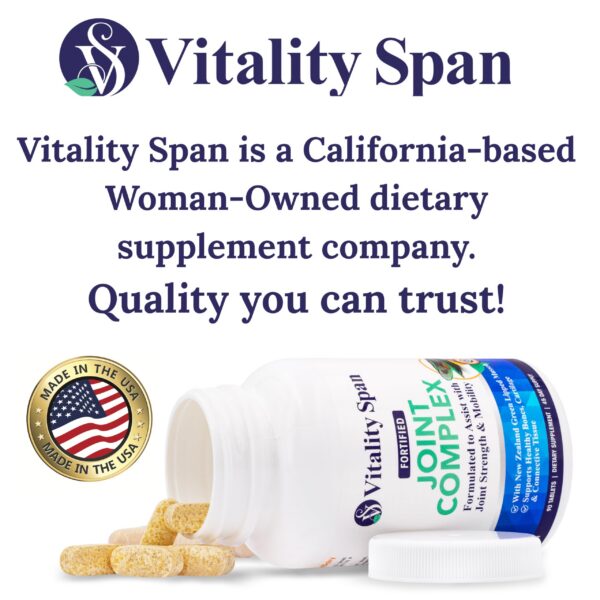 Envase de Vitality Span con etiqueta en fondo blanco