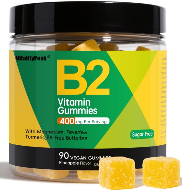 Frente del envase VitalityPeak B2 Gominolas