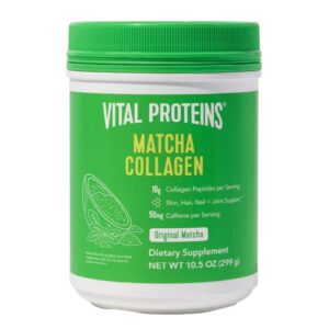 Frasco de Vital Proteins Matcha Collagen Peptides