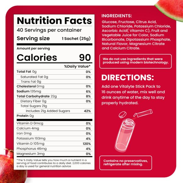 Instrucciones de uso Vitalyte en polvo