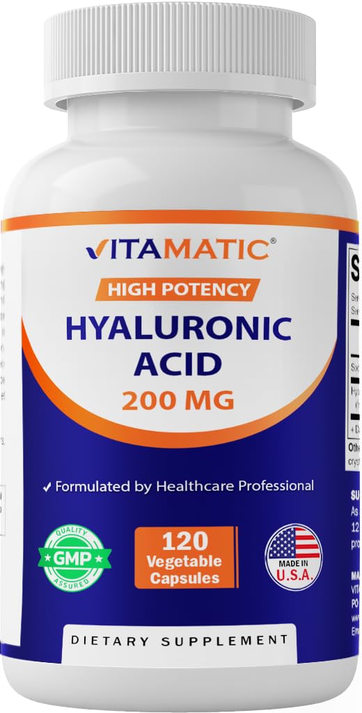 Frasco Vitamatic ácido hialuronico 200 mg cápsulas