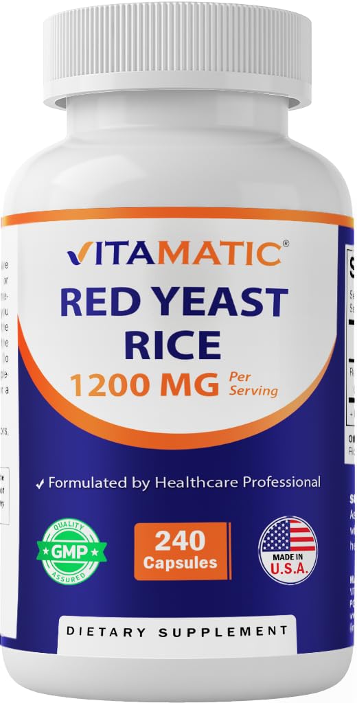 Version 1.0.0 Botella Vitamatic arroz de levadura roja 1200mg 240 cápsulas vegetales