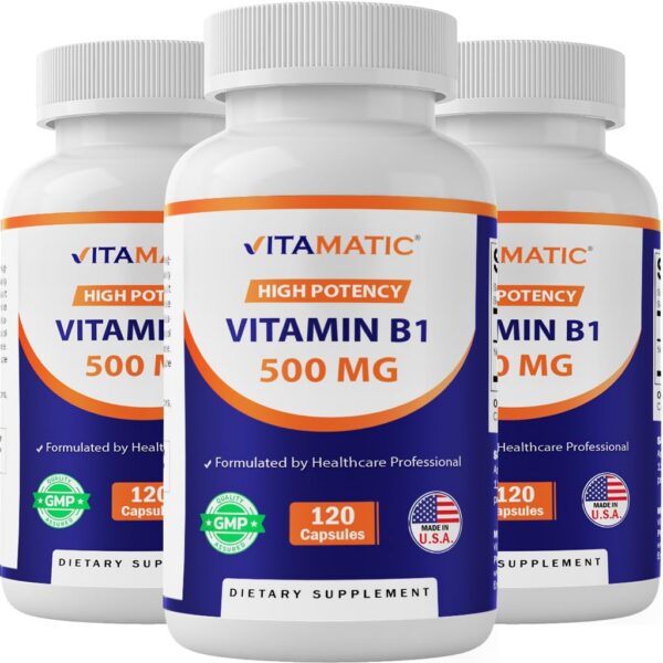 Vitamatic B1 500 mg frente de empaque