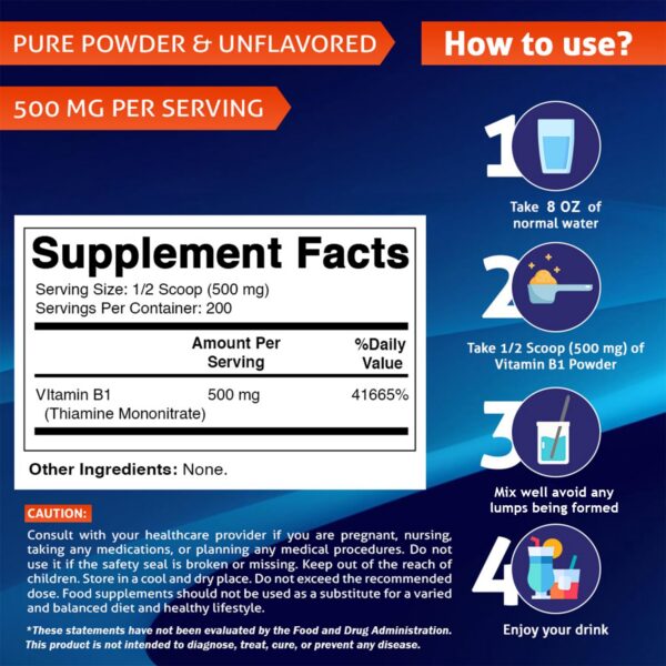 Frasco Vitamina B1 mononitrato etiqueta
