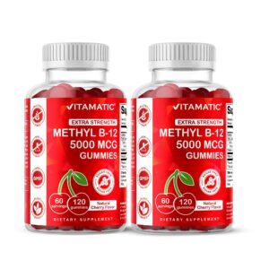 Botella Vitamatic B12 Gomitas con etiqueta