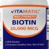 Tabletas vitamatic keratina y biotina para uñas fuertes