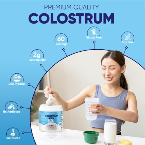 Etiqueta trasera de Vitamatic Calostro Bovino Polvo