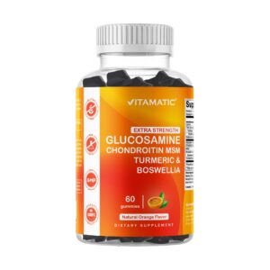 Frente del frasco Vitamatic gomitas glucosamina condroitina
