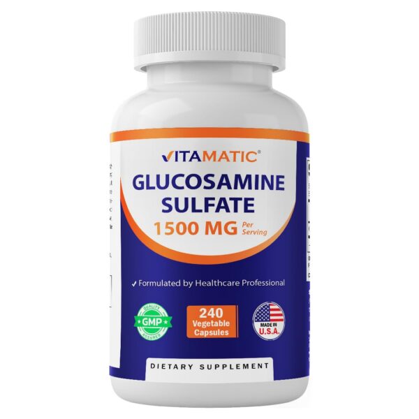 Frasco Vitamatic glucosamina sulfato 1500 mg