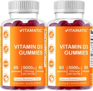 Vitamatic gominolas vitamina d3 5000 ui 120 piezas sabor fresa