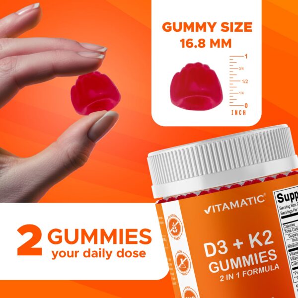 Frasco de gomitas con información nutricional