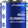 Paquete de Vitamatic gomitas de hierro 20 mg sabor uva