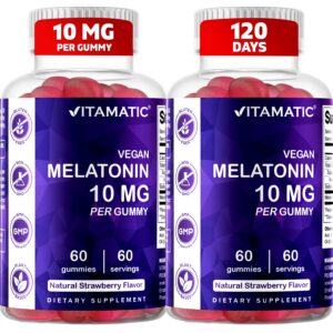 Vitamatic gomitas melatonina 10 mg vegetarianas sabor fresa