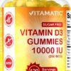 Vitamatic gomitas vitamina D3 sin azúcar sabor naranja 120 unidades