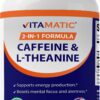 Vitamatic L-Teanina cápsulas con cafeína para energía mental