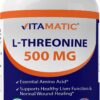 Frasco Vitamatic L-Treonina 500 mg cápsulas vegetales