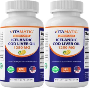 VitamatIc bottle and lemon flavored capsules