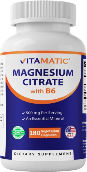 Frasco Vitamatic Magnesio Citrato 500 mg