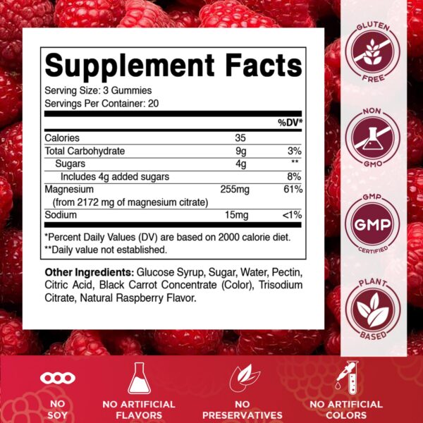 Etiqueta de Vitamatic Magnesium Gummies