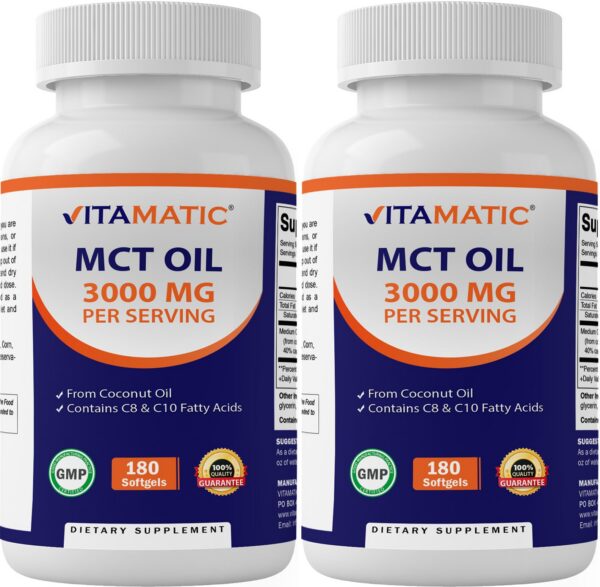 Version 1.0.0 Vitamatic MCT cápsulas etiqueta frontal