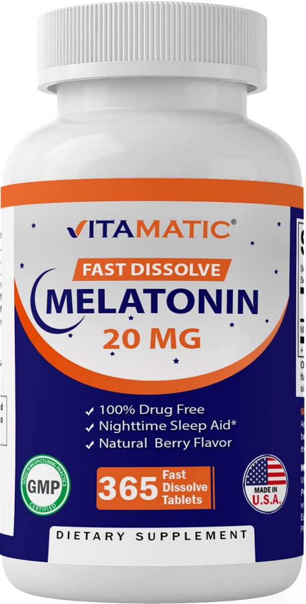 Vitamatic Melatonina 20 mg tabletas sabor berry natural