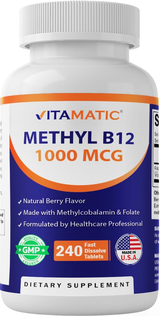 Etiqueta frontal Vitamatic Methyl B12 1000 mcg