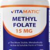 Vitamatic folato metilado 15 mg cápsulas vegetales