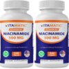 Version 1.0.0 Vitamatic niacinamida 500 mg frasco y etiqueta frontal