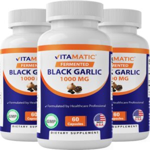 Paquete de 3 de cápsulas Vitamatic ajo negro fermentado 1000 mg