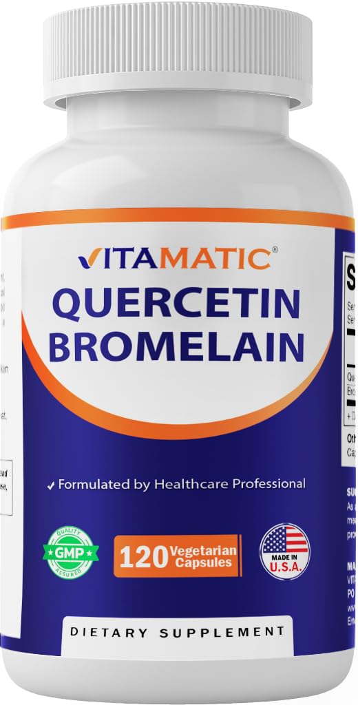 Frasco Vitamatic Quercetina Bromelina 120 cápsulas