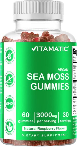 Vitamatic Sea Moss gominolas veganas en envase