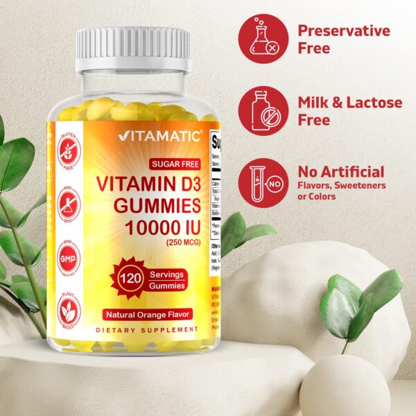 Vitamatic suplemento vitamina D3 no GMO sin gluten 120 gomitas