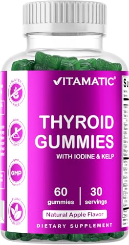 Vitamatic Thyroid Support Gummies botella y etiqueta