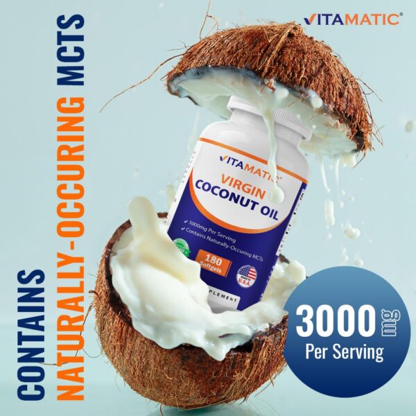 Frasco Vitamatic Coco Oil etiqueta lateral