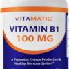 Botella Vitamatic Vitamina B1 100mg 250 tabletas vegetarianas