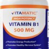 Vitamatic Vitamina B1 500mg 120 cápsulas para energía y nervios