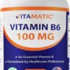 Vitamatic vitamina B6 tabletas vegetarianas 100 mg envase frontal