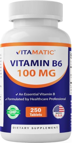 Vitamatic vitamina B6 tabletas vegetarianas 100 mg envase frontal