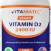 Vitamatic Vitamina D2 2400 UI tabletas vegetarianas