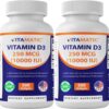 Softgels de vitamina D3 frente al envase